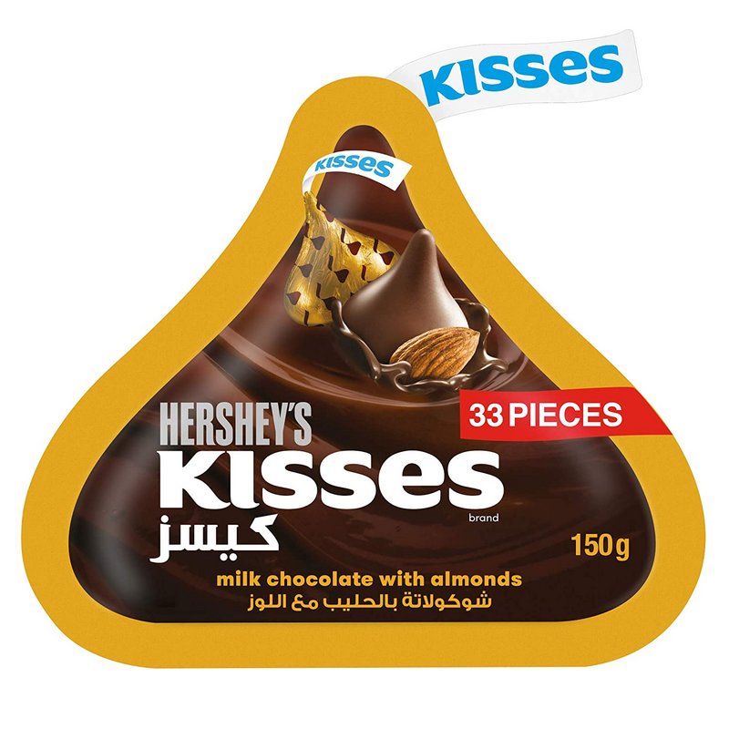 Shop Hershey's Kisses Milk Chocolate with Almonds 150GM