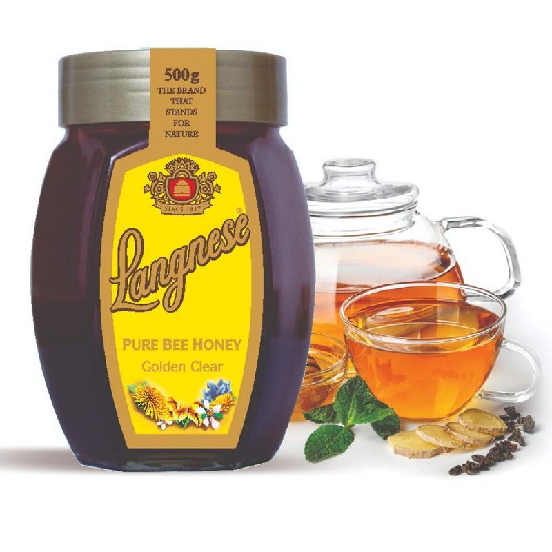 Shop Langnese 100% Pure Golden Clear Honey Raw Bee Honey from Langnese Germany 500GM