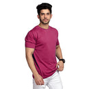 Shop High on Fashion Basic Pink Solid Tshirt