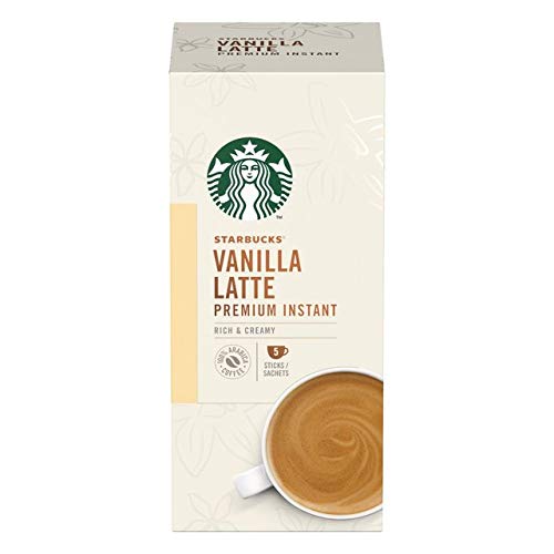 Starbucks Vanilla Latte Rich & Creamy Instant Coffee 5 Sachets, 107.5g