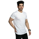 Shop High on Fashion Basic White Solid Tshirt