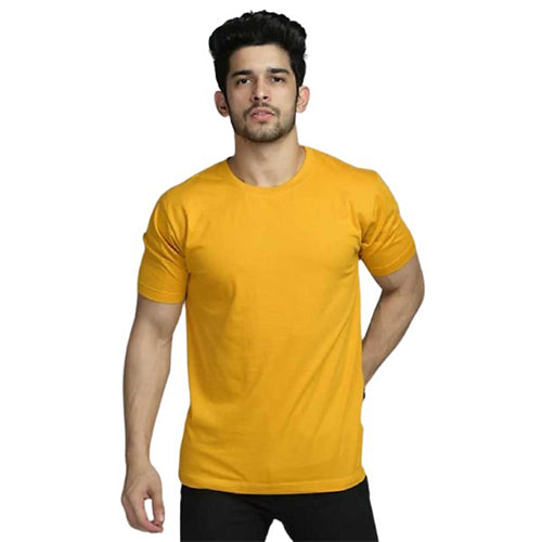 Shop High on Fashion Basic Golden Rod Solid Tshirt